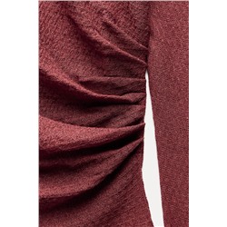 GATHERED KNIT TOP