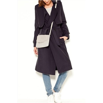 Gabardina fluida Azul marino