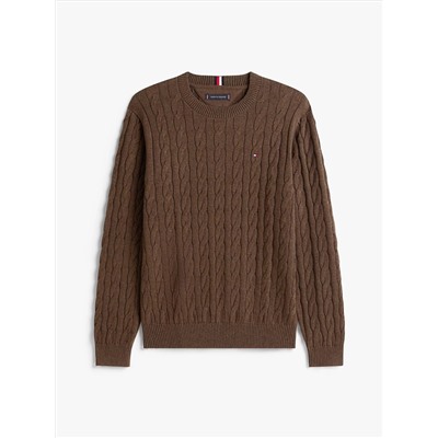 Cable Knit Crewneck Sweater