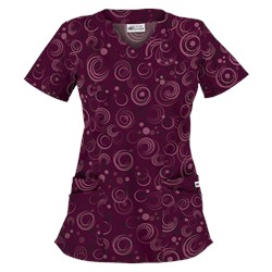 UA Total Eclipse Wine Scallop Neck Top