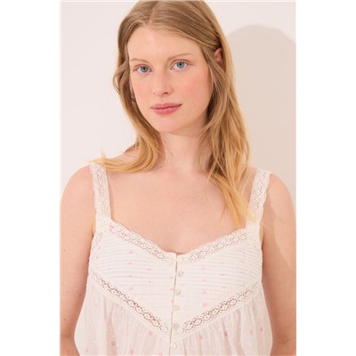 Camisón "maternity" algodón flores