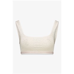 Sujetador top animal print marfil