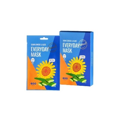 Sunflower & Aloe Everyday Mask (10ea), Успокаивающая маска с маслом подсолнуха и экстрактом алоэ