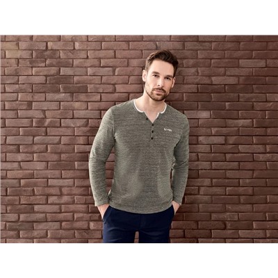 LIVERGY® Herren Langarmshirt, mit Baumwolle