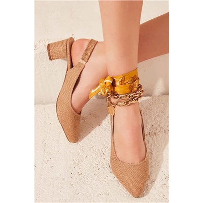 Bambi Natural Kadın Klasik Topuklu Ayakkabı K01503721028 L05037210