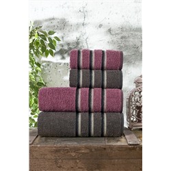 Evanora Almira %100 Pamuk 4 Adet Soft Banyo Havlu Seti Çeyiz Seti Hamam Seti EVOHAVLUSETİ