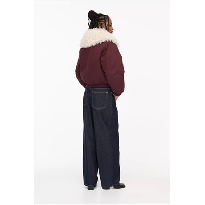 Chaqueta bomber cuello efecto pelo