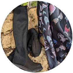 Ab.Zapatos Botas-medias 22 Negro+Gatos (120)-4 АКЦИЯ