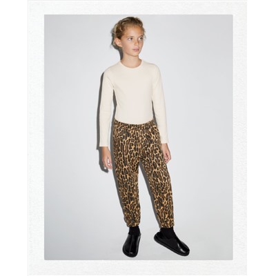 ANIMAL PRINT JOGGER TROUSERS
