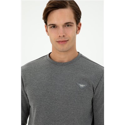 Erkek Antrasit Melanj Sweatshirt