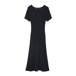 Vestido efecto doble prenda Negro