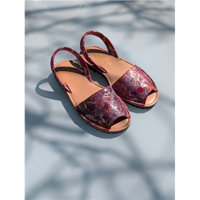 Босоножки -Абаркасы от Ab.Zapatos 320-8 Hojas Rojas АКЦИЯ