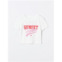 PRINTED CROPPED T-SHIRT