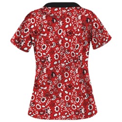 UA Bandana Blossom Red Scrub Top