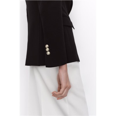 FITTED BLAZER WITH SHOULDER PADS