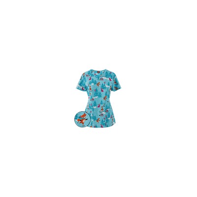 Dickies EDS Scrubs Wondrous Wonderland Print Top