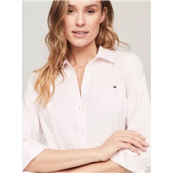 TOMMY HILFIGER BELTED STRIPE COTTON POPLIN SHIRTDRESS