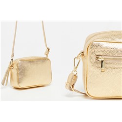 Bolso de mano de piel Gaby Dorado