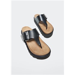 Sandalia piel plataforma -  Mujer | MANGO OUTLET Melilla