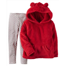 2-Piece Sherpa Hoodie & Legging Set