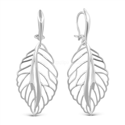 Серьги из серебра родированные 925 пробы С-3956-Р