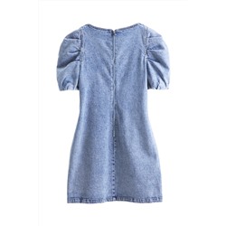 Vestido recto vaquero Azul claro