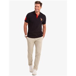MULTI COLOR BIG LOGO SOLID POLO SHIRT