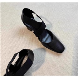 Туфли  с квадратным носком и толстым каблуком