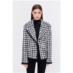 Chaqueta de lana Blanco y negro