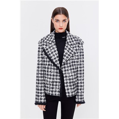 Chaqueta de lana Blanco y negro