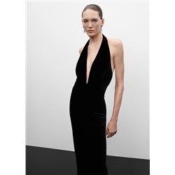 Mono terciopelo cuello halter