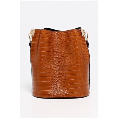 Bandolera de piel Bruna Camel