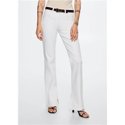 Jeans rectos tiro medio -  Mujer | MANGO OUTLET España