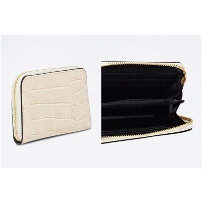 Cartera de piel Moni Beige