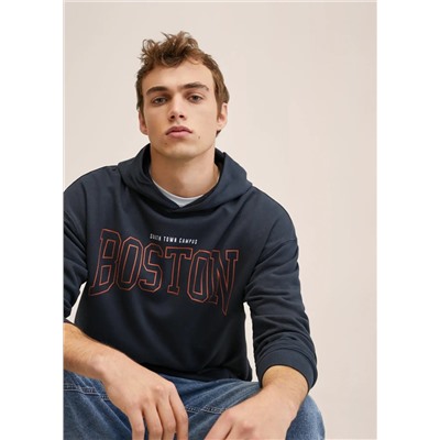Sudadera capucha mensaje -  Niño | MANGO OUTLET España