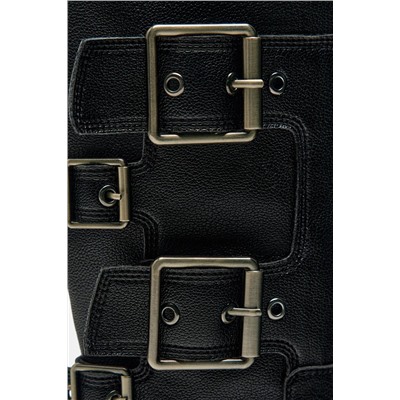 TRACK ANKLE BOOTS WITH BUCKLES