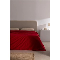 Manon King Size %100 Pamuk Ranforce Düz Nevresim - Kırmızı