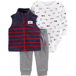 3-Piece Striped Vest Set