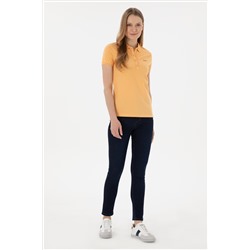 Kadın Turuncu Basic Polo Yaka Tişört