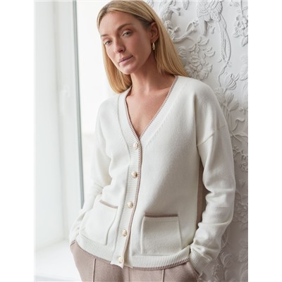 Кардиган из пряжи с кашемиром