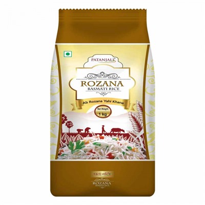 PATANJALI Rozana Basmati Rice Рис Басмати экстра-длинный 1кг