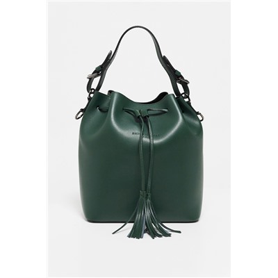 Bolso saco de piel Jila Verde botella