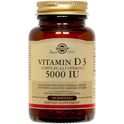 Vitamin D3 5000 IU Solgar 100 Softgel