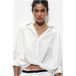 CAMISA NUDO CON LINO