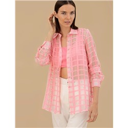 Pembe Comfort Fit Uzun Kollu Gömlek