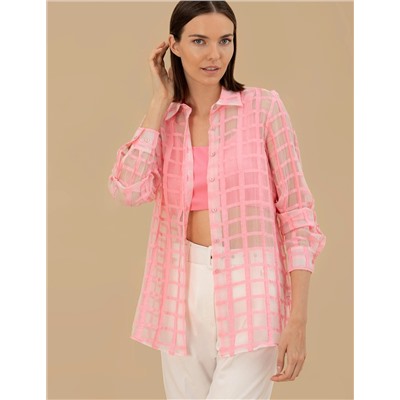Pembe Comfort Fit Uzun Kollu Gömlek