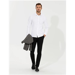 Beyaz Slim Fit Oxford Gömlek