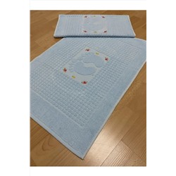 AYHANHOME, %100 Pamuk Ayak Havlusu 2'li 50x70 Cm Ayak Çizgili Paspas