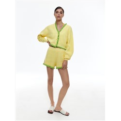Shorts aus Jersey mit Rüschensaum