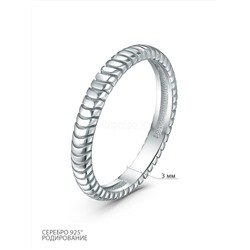 Кольцо из серебра родированное 925 пробы К-0100р